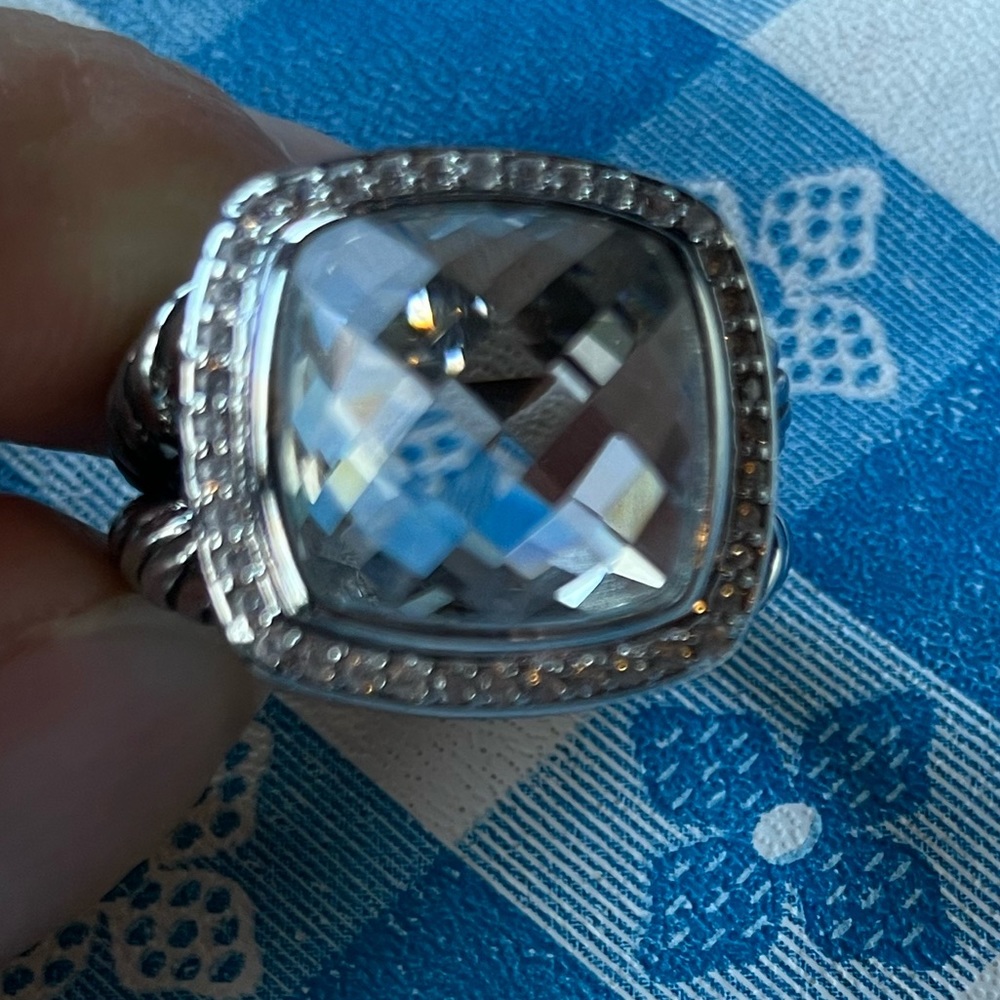 David Yurman size 7 ring. Color “Clear”